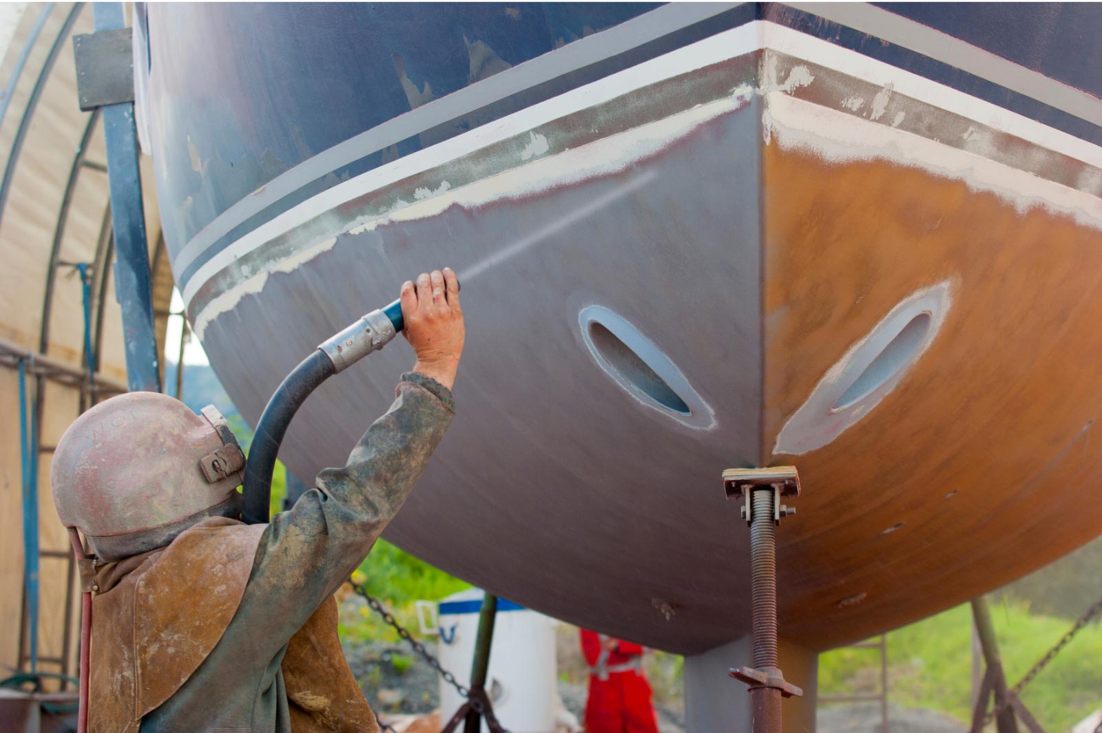 Antifouling verwijderen - Stralen